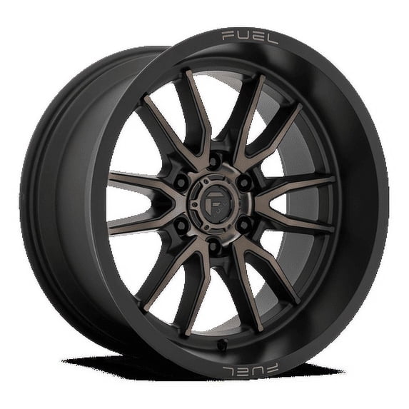Fuel 1PC Aluminum Rim D762 CLASH 18X9in Matte Black Double Dark Tint Finish, D76218909450