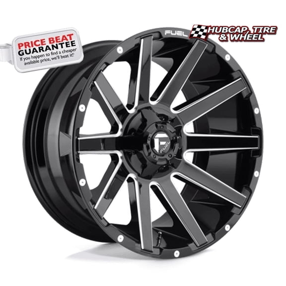Fuel 1PC D615 Contra Size 20X10 6X135/5.5 Rim 20" Offset -19mm Gloss Black Milled (One Wheel)