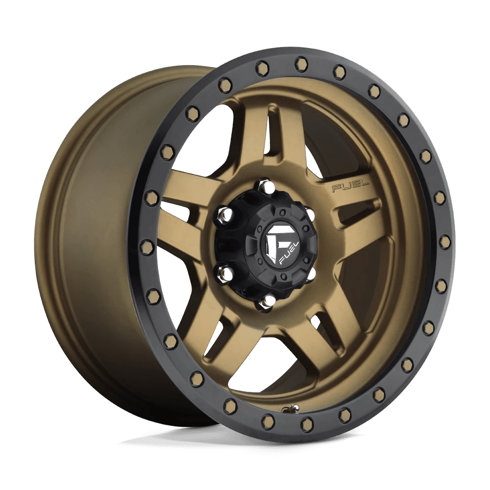 Fuel 1Pc D583 Anza 17X8.5 6X139.7 -6Et 78.1Cb Matte Bronze Black Bead Ring Wheel