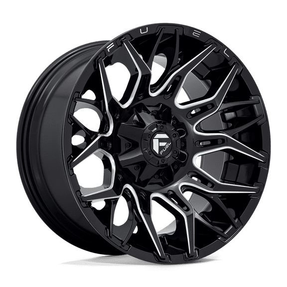 Fuel 1Pc D769 Twitch 20X10 6X135/6X139.7 -18Et 78Cb Glossy Black Milled Wheel
