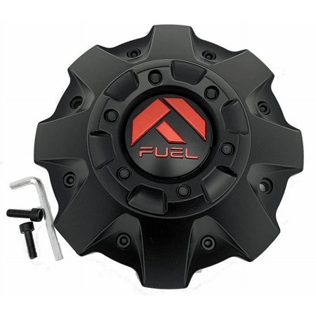 Fuel 2PC FUEL BLACK 18 CODE CAP - SHORT RED LOGO - 1003-21MBQ