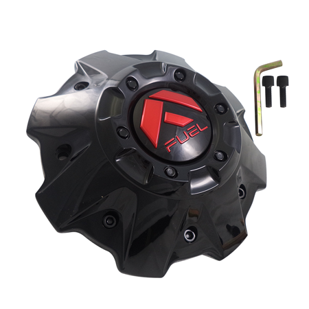 Fuel 2PC FUEL COVERED CAP (SHORT)-GL-BLK RED TINT - 1001-79GBQ