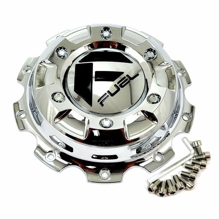 Fuel 2PC FUEL DUALLY 10X225 FRONT CAP-CHROME - 1004-62