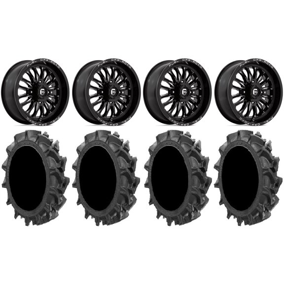 Fuel ARC 18" Wheels Black 34" MotoHavok Tires Sportsman RZR Ranger