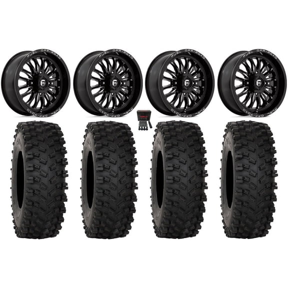 Fuel ARC 18" Wheels Black 35" ATX470 Tires Sportsman RZR Ranger
