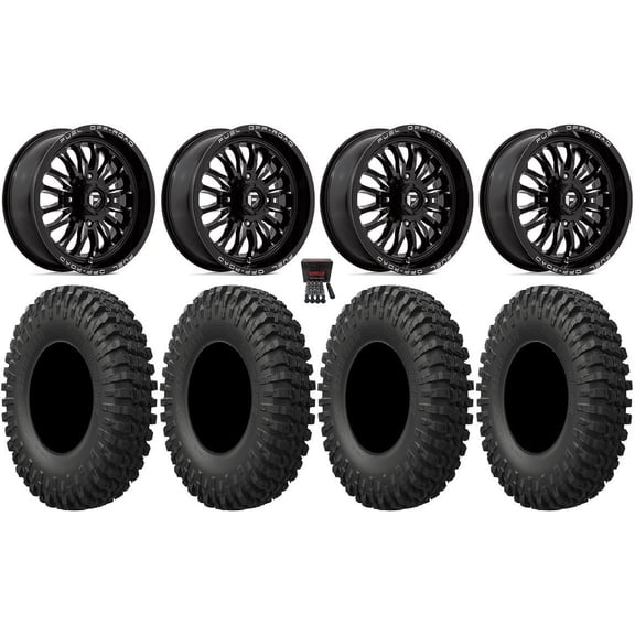 Fuel ARC 18" Wheels Black 37" MotoCrusher Tires Sportsman RZR Ranger
