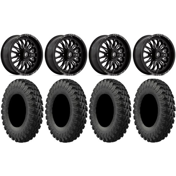Fuel ARC 18" Wheels Black 37" MotoRally Tires Sportsman RZR Ranger