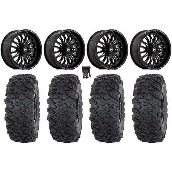 Fuel ARC 18" Wheels Black 37" Roctane T4 Tires Sportsman RZR Ranger