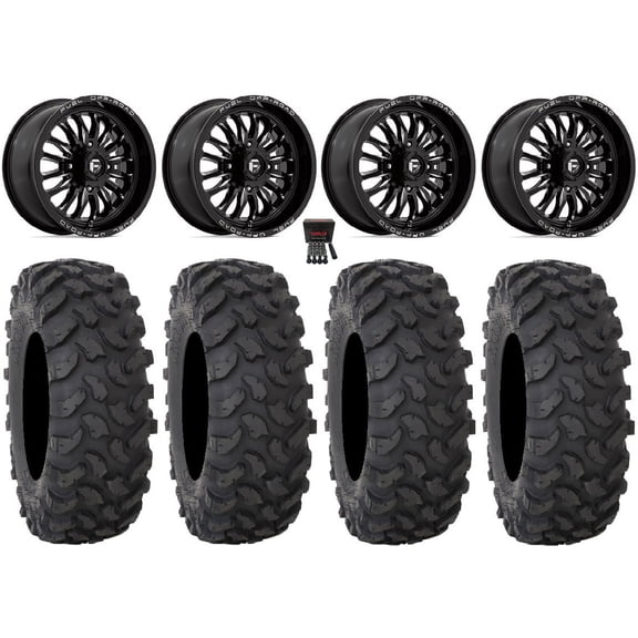 Fuel ARC 18" Wheels Black 37" XTR370 Tires Sportsman RZR Ranger