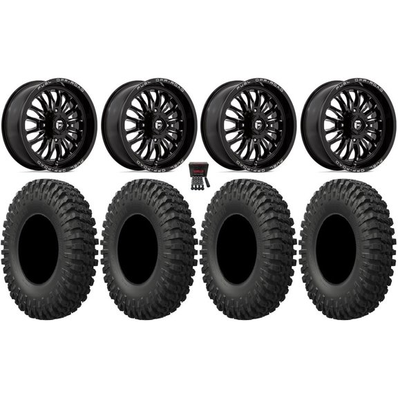 Fuel ARC 18" Wheels Black 40" MotoCrusher Tires Sportsman RZR Ranger