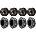 thumbnail image 1 of Fuel ARC 20" Wheels Red 33" Bogger Tires Can-Am Commander Maverick Renegade Outlander Defender, 1 of 4