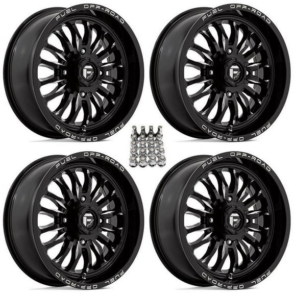Fuel ARC 24" ATV Wheels Black Sportsman RZR Ranger