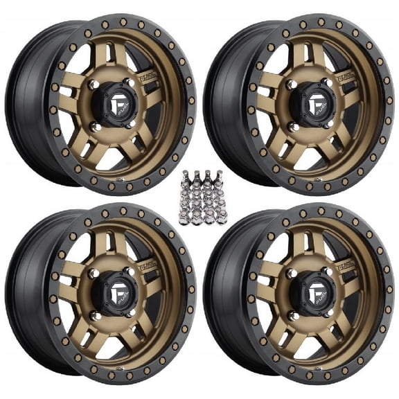 Fuel Anza ATV Wheels Bronze 15" Sportsman RZR Ranger