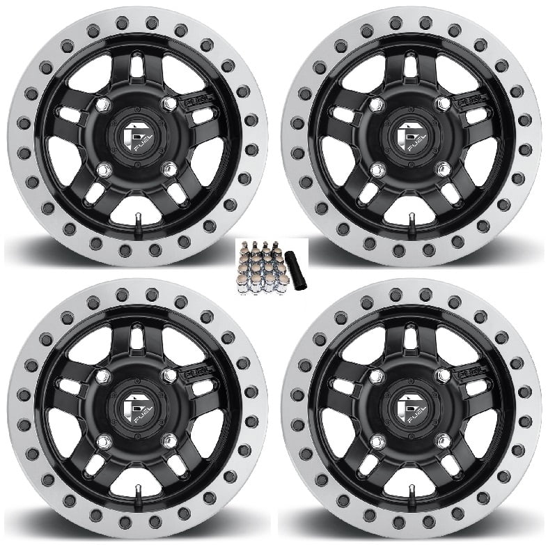 Fuel Anza Beadlock UTV Wheels Black 14" CanAm Maverick X3 / Honda Pioneer 1000