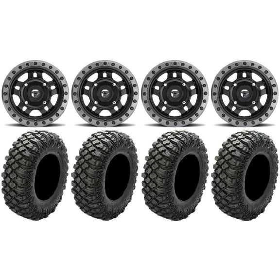 Fuel Anza Black 14" Wheels 32" Crawler XG Tires Polaris RZR XP 1000 / PRO XP / Ranger XP 900/1000