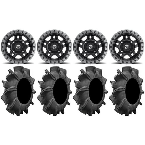 Fuel Anza Black 14" Wheels 34" Assassinator Tires Sportsman RZR Ranger