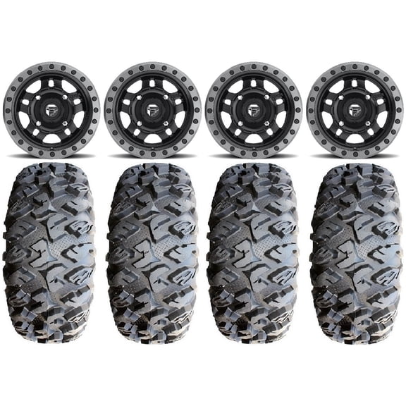 Fuel Anza Black 15" Wheels 31" MotoClaw Tires Sportsman RZR Ranger