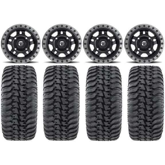 Fuel Anza Black 15" Wheels 32" Regulator Tires Polaris RZR XP 1000 / PRO XP / Ranger XP 900/1000