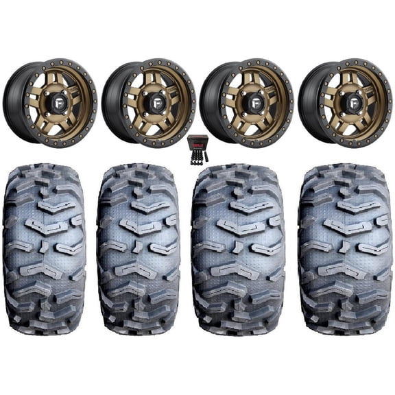 Fuel Anza Bronze 14" Wheels 26" MotoForce Tires Sportsman RZR Ranger