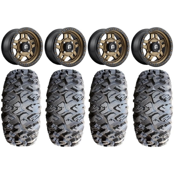 Fuel Anza Bronze 14" Wheels 28" MotoClaw Tires Sportsman RZR Ranger