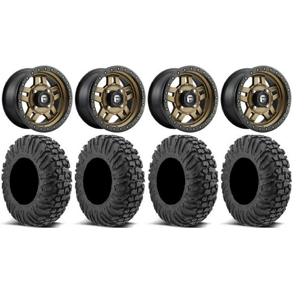 Fuel Anza Bronze 14" Wheels 28" MotoVator Tires Sportsman RZR Ranger
