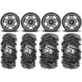thumbnail image 1 of Fuel Anza Gunmetal 14" Wheels 26" Moto MTC Tires Sportsman 550 850 1000, 1 of 4