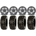 thumbnail image 1 of Fuel Anza Gunmetal 14" Wheels 26" Rip Saw Tires Sportsman RZR Ranger, 1 of 4