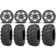 thumbnail image 1 of Fuel Anza Gunmetal 14" Wheels 28" Bear Claw EVO Tires Sportsman RZR Ranger, 1 of 4