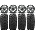 thumbnail image 1 of Fuel Anza Gunmetal 14" Wheels 28" Reptile Tires Sportsman 550 850 1000, 1 of 4