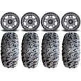 thumbnail image 1 of Fuel Anza Gunmetal 14" Wheels 30" MotoClaw Tires Kawasaki Mule Pro FXT, 1 of 4