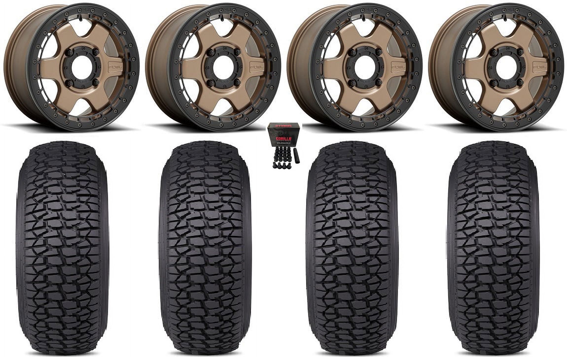 Fuel Block Beadlock 15" Wheels Bronze 30" Regulator 2 Tires Sportsman