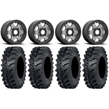 Fuel Block Beadlock 15" Wheels Gm 32" MT911 Tires Sportsman RZR Ranger