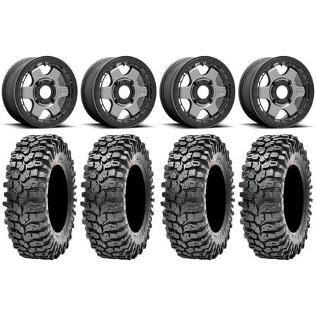 Fuel Block Beadlock 15" Wheels Gm 32" Roxxzilla 396 Tires Sportsman RZR Ranger