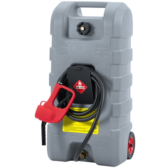 Fuel Caddy 15 Gallon Portable Gas Fuel Tank Container Caddy, Gasoline Diesel Fuel Tank with Manual Transfer Nozzle,Diesel Fuel Container