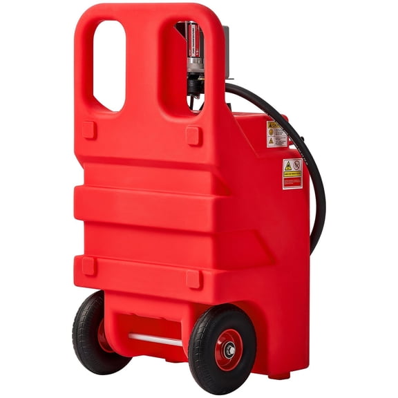 Fuel Caddy 32 Gal, 12V 15GPM Pump, 13ft Hose, Aluminum Nozzle, for Gas/Diesel