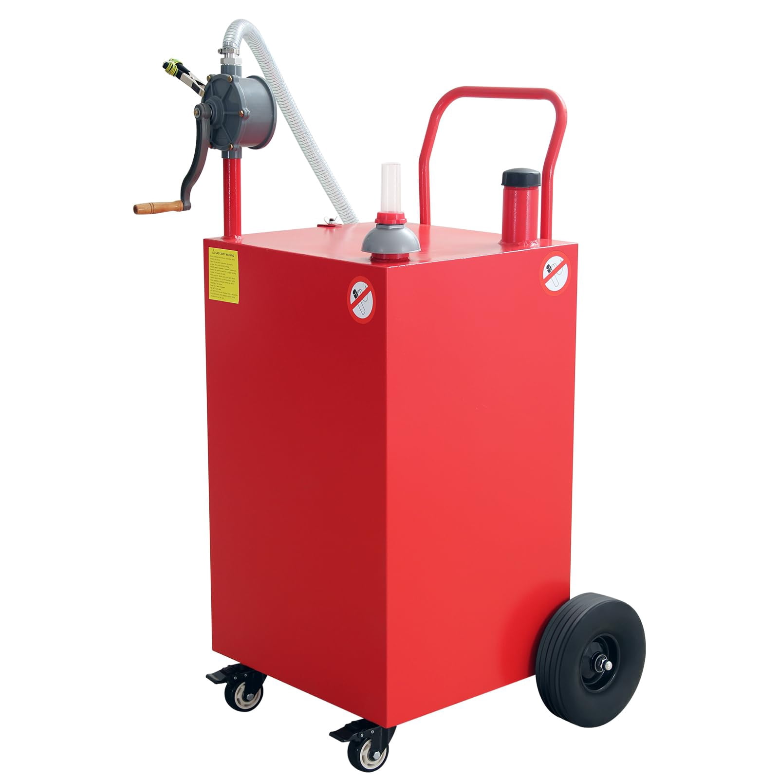 Fuel Caddy, 45/50 Gallon Gas Storage Tank, Portable Fuel Storage Tank with 4 Wheels for Cars Lawn Mowers ATVs Boats Motorcycles