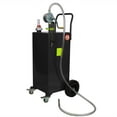 Fuel Caddy Fuel Storage Tank 30 Gallon 4 Wheels with Manuel Pump Black