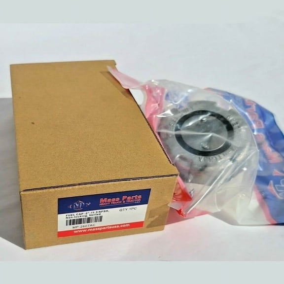 Mass Parts Fuel Cap Aluminum 2" -11.5 NPSH Non-Locking Vented & Chain for Truck