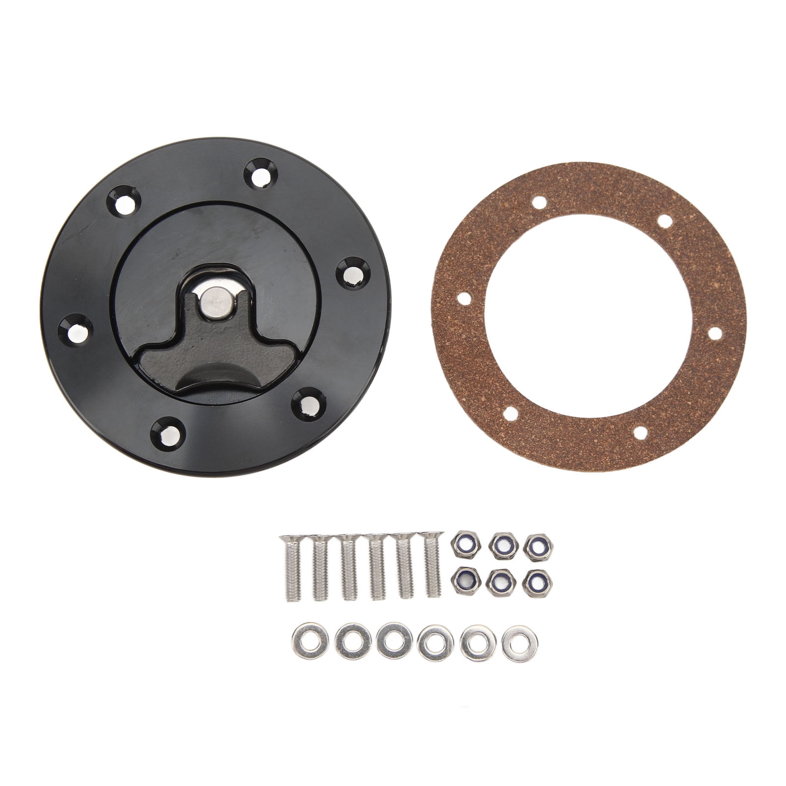 Fuel Cell Surge Tank Cap Billet Aluminum 39mm ID Flush Mounting 6 Bolts