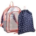 thumbnail image 1 of Fuel Clear Backpack and Cinch Sling Bundle Set, Clear Coral Anchors, 1 of 6