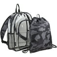 thumbnail image 1 of Fuel Clear Backpack and Cinch Sling Bundle Set, Clear Grey Camo, 1 of 7