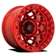 thumbnail image 1 of Fuel D121 Unit Beadlock 17X9 6X139.7 -15Et 106.1Cb Candy Red Wheel, 1 of 3