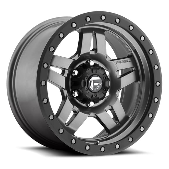 Fuel D558 Anza 17X8.5 5X114.3 -6Et 78.1Cb Matte Gun Metal Black Bead Ring Wheel