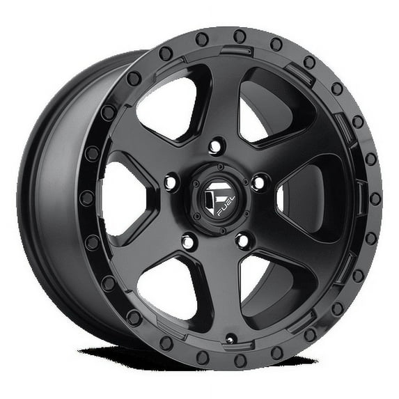 Fuel D589 Ripper 20X9 6X139.7 1Et 125.1Cb Matte Black Gloss Black Lip Wheel