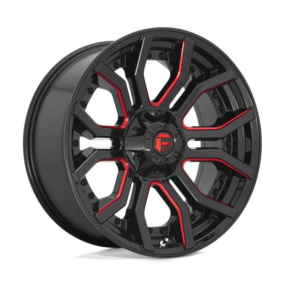 Fuel D712 Rage 24X12 8X170 -44Et 71.5Cb Gloss Black Red Tinted Clear Wheel