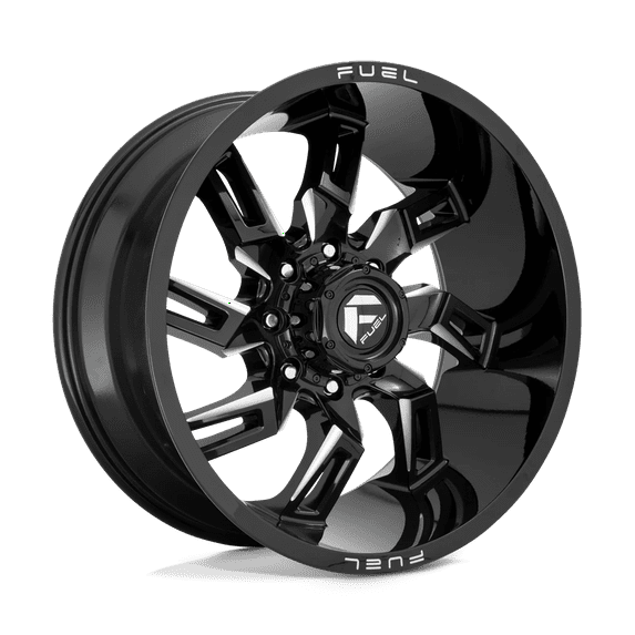 Fuel D747 Lockdown 22X10 6X139.7 -18Et 125.1Cb Gloss Black Milled Wheel