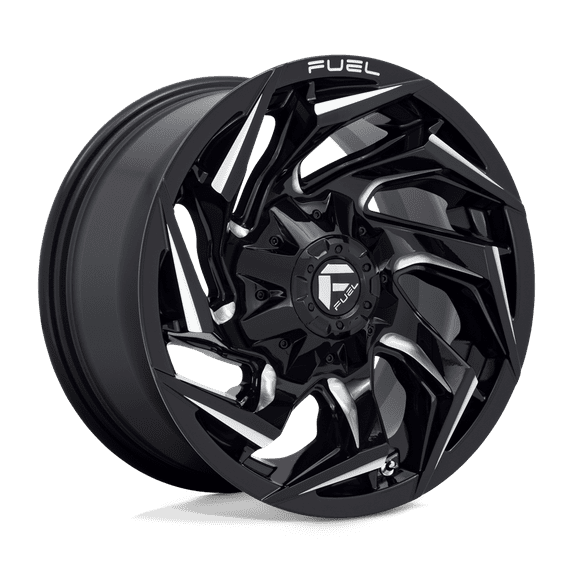 Fuel D753 Reaction 22X10 5X139.7/5X150 -18Et 125.2Cb Gloss Black Milled Wheel