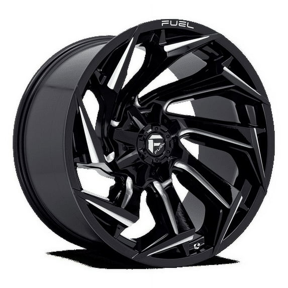 Fuel D753 Reaction 22X12 8X170 -44Et 125.1Cb Gloss Black Milled Wheel