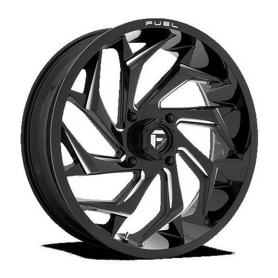 Fuel D753 Reaction 24X7 4X137 13Et 132Cb Gloss Black Milled Wheel