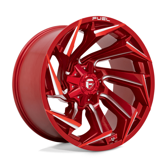 Fuel D754 Reaction 22X12 8X165.1 -44Et 106.1Cb Candy Red Milled Wheel
